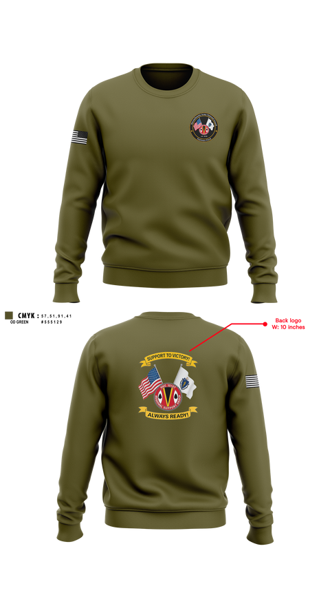 Crew Neck Sweatshirt, HHC 151st RSG, Army, Teamtime, Team time, sublimation, custom sports apparel, team uniforms, spirit wear, spiritwear, sports uniforms, custom shirts, team store, custom team store, fundraiser sports, apparel fundraiser