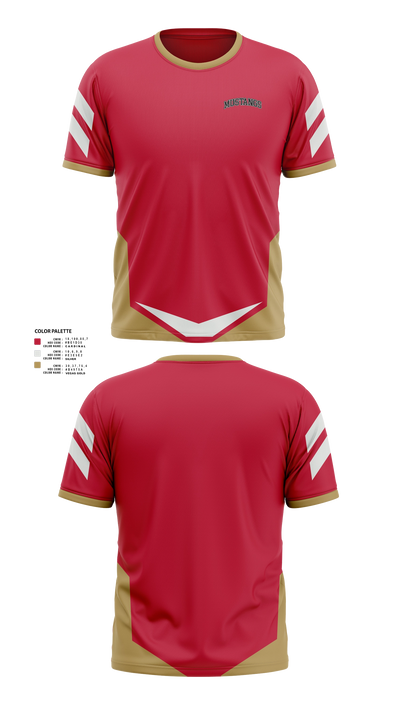 MUSTANGS Short Sleeve Performance Shirt - 21