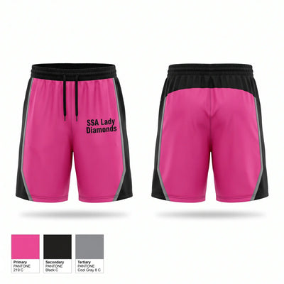 SSA Lady Diamonds Athletic Shorts With Pockets - 1
