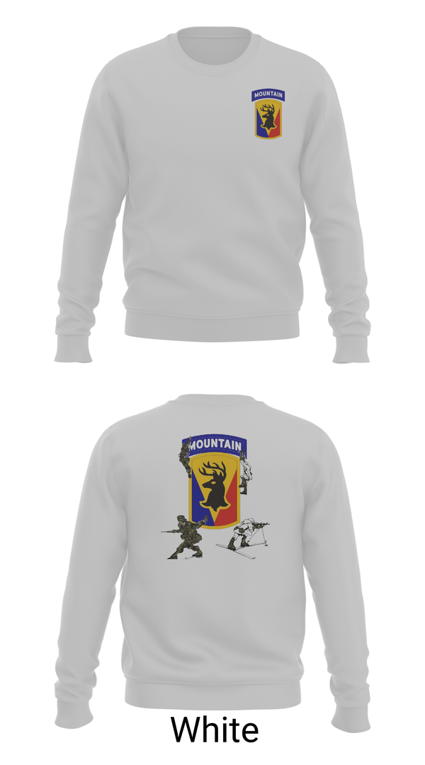 Crew Neck Sweatshirt, 86th IBCT, Army, Teamtime, Team time, sublimation, custom sports apparel, team uniforms, spirit wear, spiritwear, sports uniforms, custom shirts, team store, custom team store, fundraiser sports, apparel fundraiser