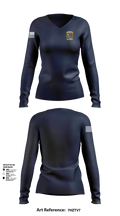 Avondale 56651408 Women's Long Sleeve V-neck Shirt - 101