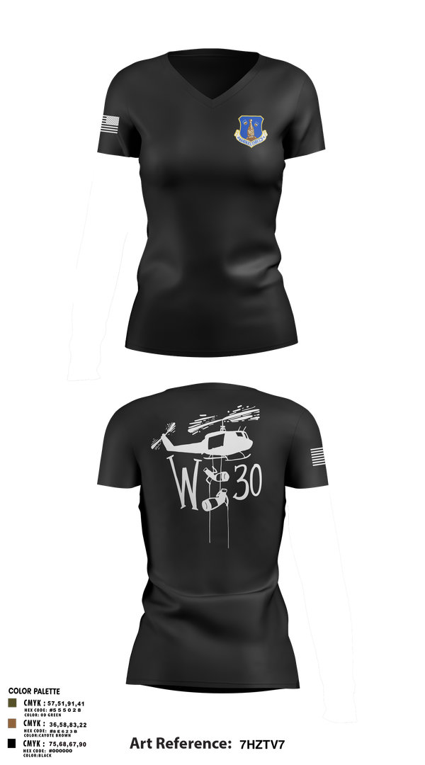 Womens Short Sleeve Vneck Shirt, 145th LRS/LGVM, , Teamtime, Team time, sublimation, custom sports apparel, team uniforms, spirit wear, spiritwear, sports uniforms, custom shirts, team store, custom team store, fundraiser sports, apparel fundraiser