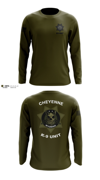 Long Sleeve Performance Shirt, Cheyenne pd k9, Police, Teamtime, Team time, sublimation, custom sports apparel, team uniforms, spirit wear, spiritwear, sports uniforms, custom shirts, team store, custom team store, fundraiser sports, apparel fundraiser