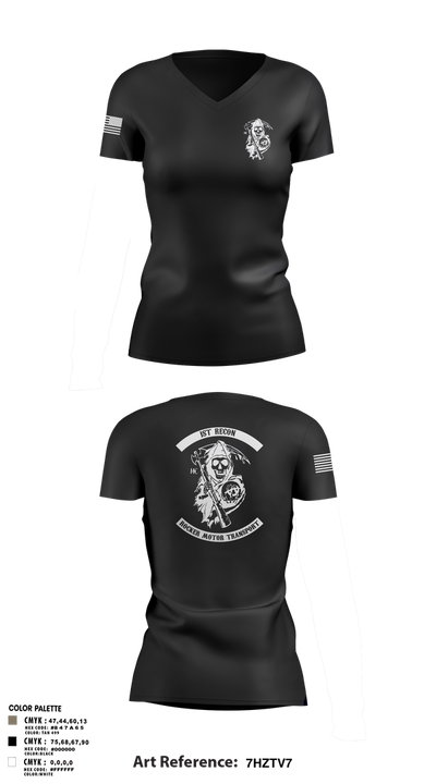1st Recon 45718444 Women's Short Sleeve V-neck Shirt - 3
