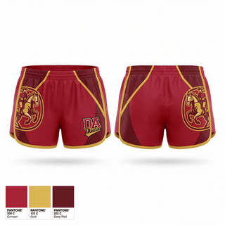 Womens Shorts, DeAnza High School Dons, Track & Field, Teamtime, Team time, sublimation, custom sports apparel, team uniforms, spirit wear, spiritwear, sports uniforms, custom shirts, team store, custom team store, fundraiser sports, apparel fundraiser