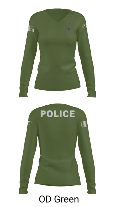 Bluffton PD 22287446 Women's Long Sleeve V-neck Shirt - 54