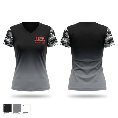 J.E.T. Women's Short Sleeve V-neck Shirt - 1