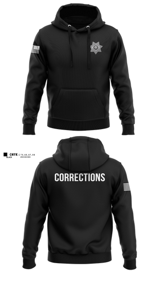 Hoodie, Orleans County Corrections, Police, Teamtime, Team time, sublimation, custom sports apparel, team uniforms, spirit wear, spiritwear, sports uniforms, custom shirts, team store, custom team store, fundraiser sports, apparel fundraiser