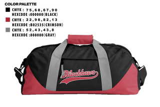 Duffle Bag, Marshall Blackhawks, Baseball, Teamtime, Team time, sublimation, custom sports apparel, team uniforms, spirit wear, spiritwear, sports uniforms, custom shirts, team store, custom team store, fundraiser sports, apparel fundraiser