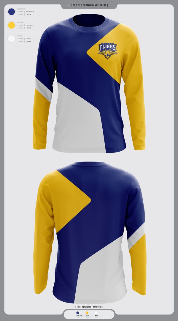Long Sleeve Performance Shirt, Clyde Fliers, Golf, Teamtime, Team time, sublimation, custom sports apparel, team uniforms, spirit wear, spiritwear, sports uniforms, custom shirts, team store, custom team store, fundraiser sports, apparel fundraiser