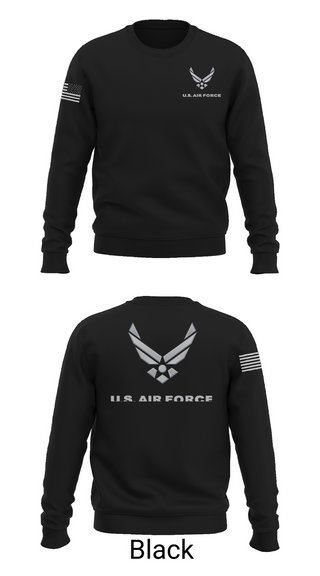 Crew Neck Sweatshirt, USAF Volunteer, Air Force, Teamtime, Team time, sublimation, custom sports apparel, team uniforms, spirit wear, spiritwear, sports uniforms, custom shirts, team store, custom team store, fundraiser sports, apparel fundraiser