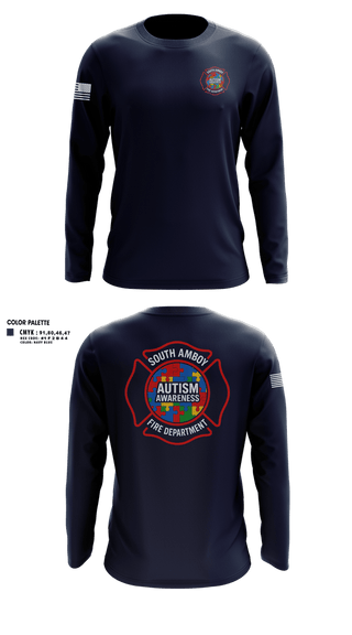 Long Sleeve Performance Shirt, South Amboy Fire Department, Fire Department, Teamtime, Team time, sublimation, custom sports apparel, team uniforms, spirit wear, spiritwear, sports uniforms, custom shirts, team store, custom team store, fundraiser sports, apparel fundraiser