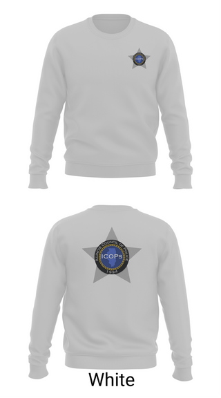 Crew Neck Sweatshirt, Illinois Council of Police, Police, Teamtime, Team time, sublimation, custom sports apparel, team uniforms, spirit wear, spiritwear, sports uniforms, custom shirts, team store, custom team store, fundraiser sports, apparel fundraiser
