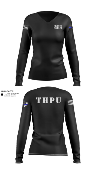 Womens Long Sleeve Vneck Shirt, Tourism & Hotspot Policing Unit, Police, Teamtime, Team time, sublimation, custom sports apparel, team uniforms, spirit wear, spiritwear, sports uniforms, custom shirts, team store, custom team store, fundraiser sports, apparel fundraiser