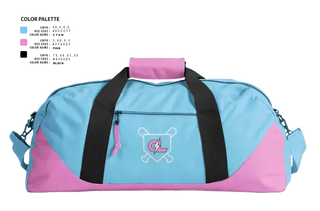 Duffle Bag, Carolina lightning, Baseball, Teamtime, Team time, sublimation, custom sports apparel, team uniforms, spirit wear, spiritwear, sports uniforms, custom shirts, team store, custom team store, fundraiser sports, apparel fundraiser