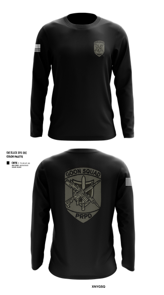 Long Sleeve Performance Shirt, Goon Squad PRPD, Police, Teamtime, Team time, sublimation, custom sports apparel, team uniforms, spirit wear, spiritwear, sports uniforms, custom shirts, team store, custom team store, fundraiser sports, apparel fundraiser