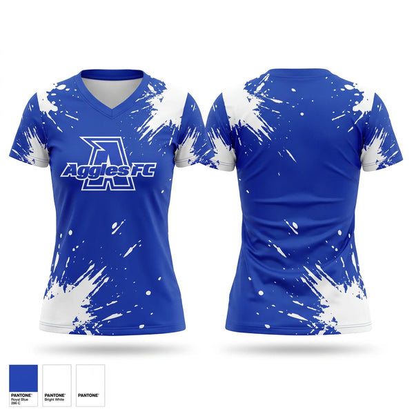Womens Short Sleeve Vneck Shirt, Aggies FC, Men's Soccer, Teamtime, Team time, sublimation, custom sports apparel, team uniforms, spirit wear, spiritwear, sports uniforms, custom shirts, team store, custom team store, fundraiser sports, apparel fundraiser
