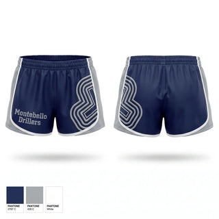 Womens Shorts, Montebello Drillers, Baseball, Teamtime, Team time, sublimation, custom sports apparel, team uniforms, spirit wear, spiritwear, sports uniforms, custom shirts, team store, custom team store, fundraiser sports, apparel fundraiser