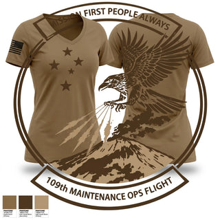 Womens Short Sleeve Vneck Shirt, 109th MOF, Air Force, Teamtime, Team time, sublimation, custom sports apparel, team uniforms, spirit wear, spiritwear, sports uniforms, custom shirts, team store, custom team store, fundraiser sports, apparel fundraiser