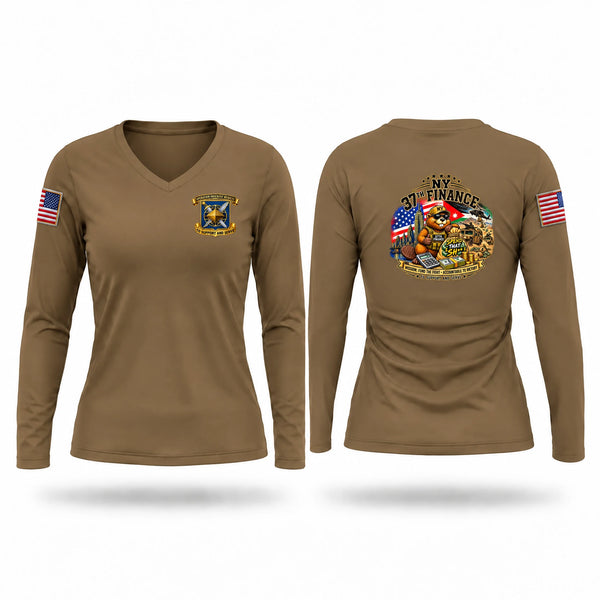 Womens Long Sleeve Vneck Shirt, 37TH, National Guard, Teamtime, Team time, sublimation, custom sports apparel, team uniforms, spirit wear, spiritwear, sports uniforms, custom shirts, team store, custom team store, fundraiser sports, apparel fundraiser