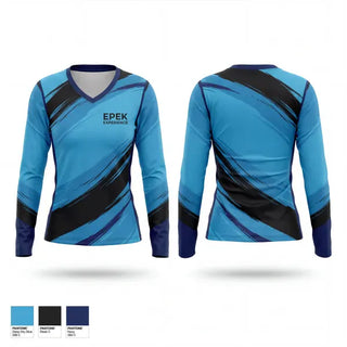 Womens Long Sleeve Vneck Shirt, E.P.E.K EXPERIENCE, Women's Basketball, Teamtime, Team time, sublimation, custom sports apparel, team uniforms, spirit wear, spiritwear, sports uniforms, custom shirts, team store, custom team store, fundraiser sports, apparel fundraiser