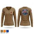 852D Medical Detachment 79278691 Women's Long Sleeve V-neck Shirt - 1