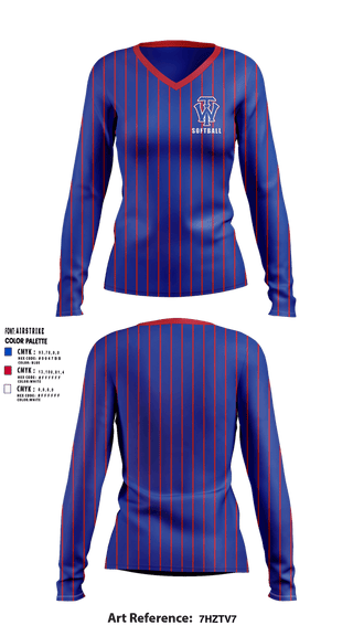 Womens Long Sleeve Vneck Shirt, W.I.T., Softball, Teamtime, Team time, sublimation, custom sports apparel, team uniforms, spirit wear, spiritwear, sports uniforms, custom shirts, team store, custom team store, fundraiser sports, apparel fundraiser