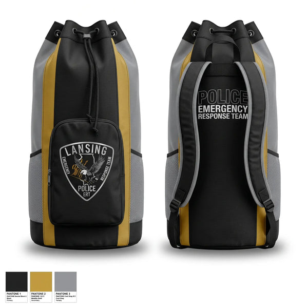Gear Bag, Lansing Emergency Response Team, Police, Teamtime, Team time, sublimation, custom sports apparel, team uniforms, spirit wear, spiritwear, sports uniforms, custom shirts, team store, custom team store, fundraiser sports, apparel fundraiser