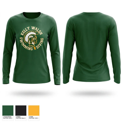Kelly Walsh High School Swim & Dive Long Sleeve Performance Shirt - 2