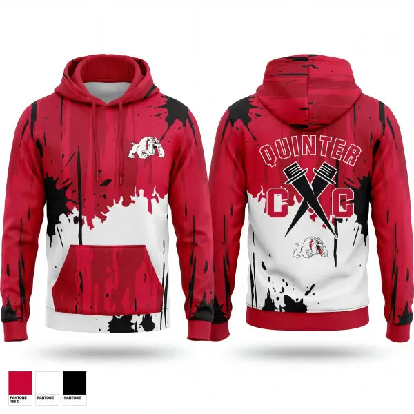 Hoodie, Quinter Bulldogs, Cross Country, Teamtime, Team time, sublimation, custom sports apparel, team uniforms, spirit wear, spiritwear, sports uniforms, custom shirts, team store, custom team store, fundraiser sports, apparel fundraiser