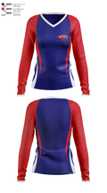 Burns Flat-Dill City Middle School 75143304 Women's Long Sleeve V-neck Shirt - 1