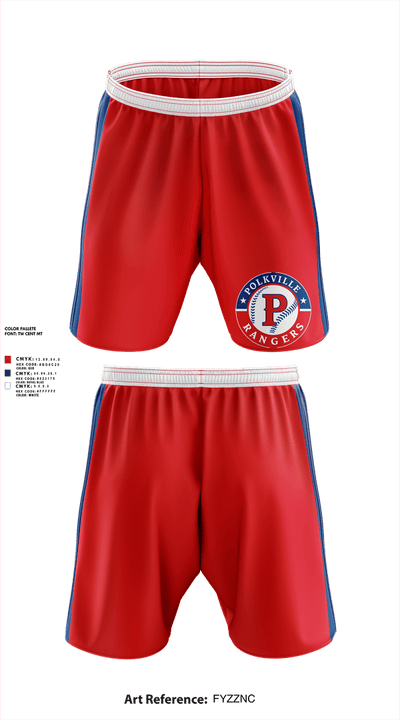 Polkville Rangers 82323112 Athletic Shorts With Pockets - 1