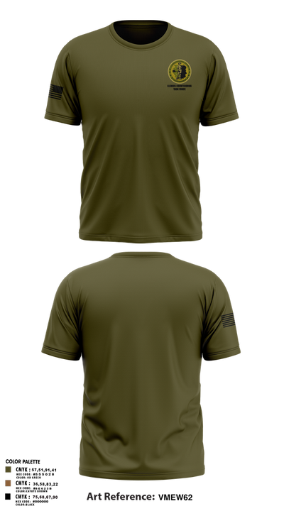 Illinois Counterdrug Task Force 54341154 Short Sleeve Performance Shirt - 14