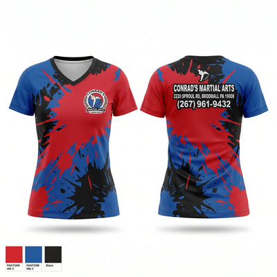 Conrad’s Martial Arts Center Women's Short Sleeve V-neck Shirt - 1