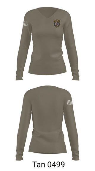 Womens Long Sleeve Vneck Shirt, Seminole Police Department, Police, Teamtime, Team time, sublimation, custom sports apparel, team uniforms, spirit wear, spiritwear, sports uniforms, custom shirts, team store, custom team store, fundraiser sports, apparel fundraiser