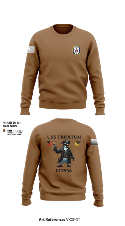 USS TRUXTUN DDG 103 86868328 Crew Neck Sweatshirt - 122