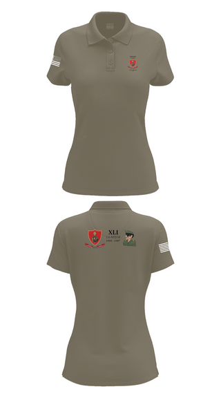 Womens Short Sleeve Performance Polo, CMLP41, Army, Teamtime, Team time, sublimation, custom sports apparel, team uniforms, spirit wear, spiritwear, sports uniforms, custom shirts, team store, custom team store, fundraiser sports, apparel fundraiser