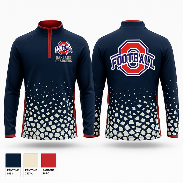 Quarter Zip Jacket, Oakland Chargers, , Teamtime, Team time, sublimation, custom sports apparel, team uniforms, spirit wear, spiritwear, sports uniforms, custom shirts, team store, custom team store, fundraiser sports, apparel fundraiser