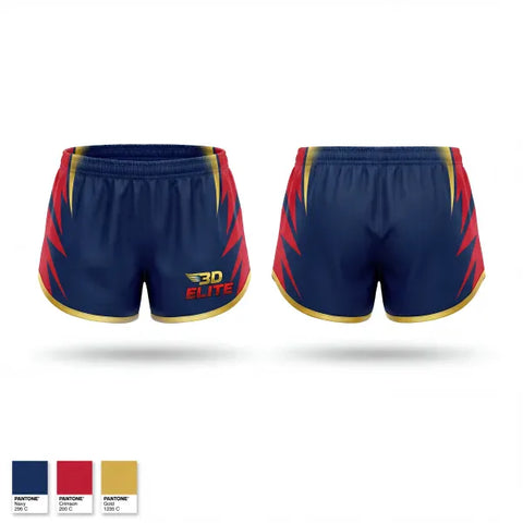 Womens Shorts, 3D Elite Track Club, Track & Field, Teamtime, Team time, sublimation, custom sports apparel, team uniforms, spirit wear, spiritwear, sports uniforms, custom shirts, team store, custom team store, fundraiser sports, apparel fundraiser