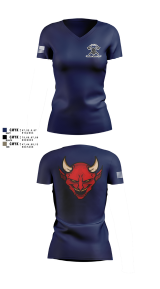 Womens Short Sleeve Vneck Shirt, D Co 3-47, , Teamtime, Team time, sublimation, custom sports apparel, team uniforms, spirit wear, spiritwear, sports uniforms, custom shirts, team store, custom team store, fundraiser sports, apparel fundraiser