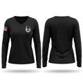 Police Women's Long Sleeve V-neck Shirt - 1