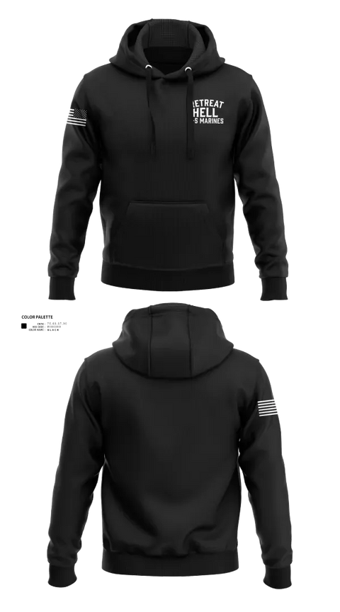 Hoodie, Retreat Hell 2-5 MarinesRetreat Hell 2-5 Marines, Marines, Teamtime, Team time, sublimation, custom sports apparel, team uniforms, spirit wear, spiritwear, sports uniforms, custom shirts, team store, custom team store, fundraiser sports, apparel fundraiser