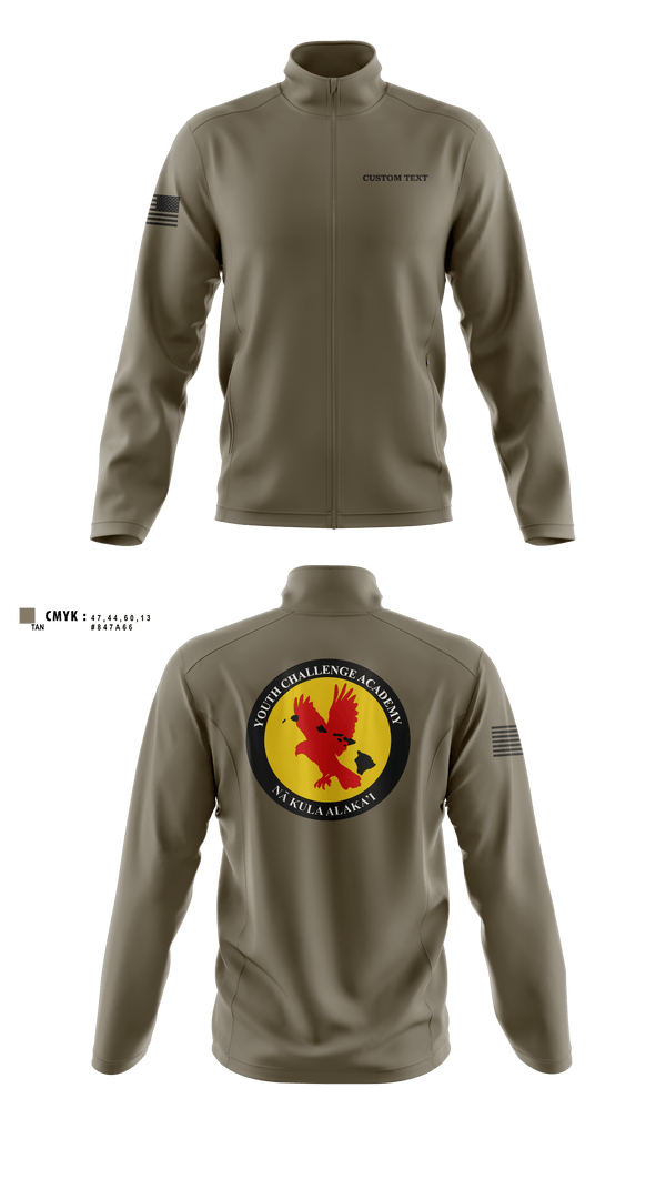 Fleece Jacket, Youth Challenge Academy, National Guard, Teamtime, Team time, sublimation, custom sports apparel, team uniforms, spirit wear, spiritwear, sports uniforms, custom shirts, team store, custom team store, fundraiser sports, apparel fundraiser
