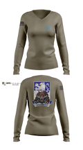 C 1-119 IN Women's Long Sleeve V-neck Shirt - 8