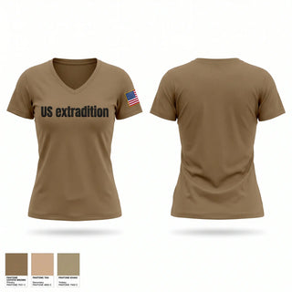 Womens Short Sleeve Vneck Shirt, US extradition, Police, Teamtime, Team time, sublimation, custom sports apparel, team uniforms, spirit wear, spiritwear, sports uniforms, custom shirts, team store, custom team store, fundraiser sports, apparel fundraiser