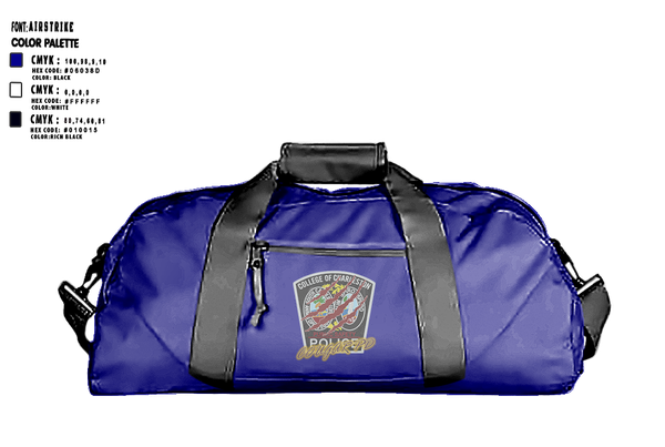 Duffle Bag, COC Police, Police, Teamtime, Team time, sublimation, custom sports apparel, team uniforms, spirit wear, spiritwear, sports uniforms, custom shirts, team store, custom team store, fundraiser sports, apparel fundraiser