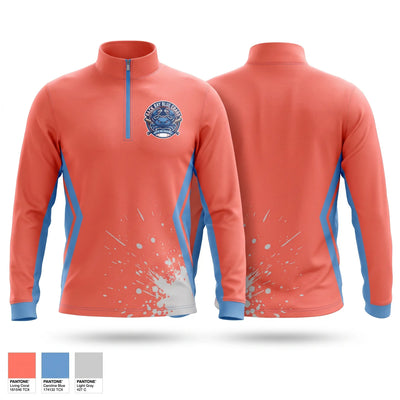 Back bay blue crabs Quarter Zip Jacket - 1