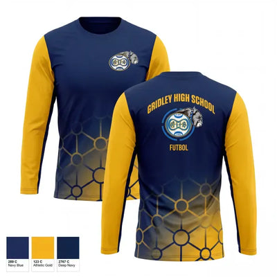 Gridley Bulldogs 26980450 Long Sleeve Performance Shirt 1