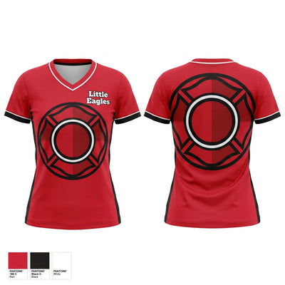Little Eagles Women's Short Sleeve V-neck Shirt - 1
