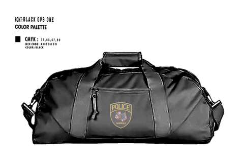 Duffle Bag, Seminole Police Department, Police, Teamtime, Team time, sublimation, custom sports apparel, team uniforms, spirit wear, spiritwear, sports uniforms, custom shirts, team store, custom team store, fundraiser sports, apparel fundraiser